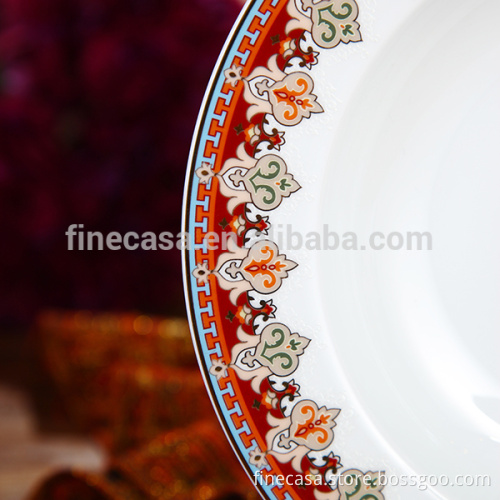 8.5 Inches Luxury Fine White Porcelain Custom Plate